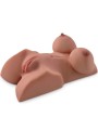 PDX PLUS - CARAMEL DUBBELE TOEGANG VROUWELIJKE MASTURBATOR TORSO