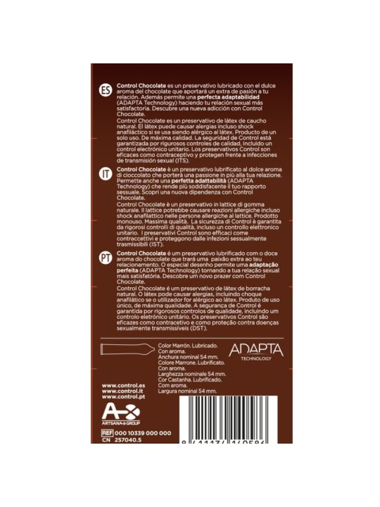 CONTROL - CHOCOLADE CONDOOMS 12 STUKS