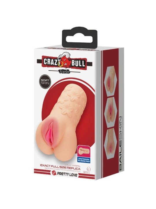 CRAZY BULL - MASTUBADOR ÉCARLATE EN FORME DE VAGIN