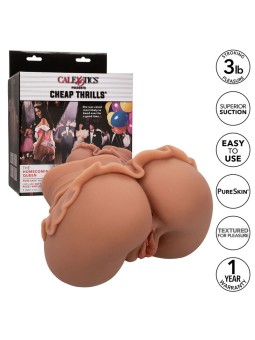 CALEXOTICS - THE HOMECOMING QUEEN DOUBLE REALISTIC MASTURBATOR CARAMEL