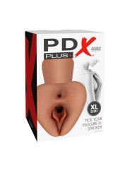 PDX PLUS - PICK YOUR PLEASURE XL REALISTA STROKER MARROM