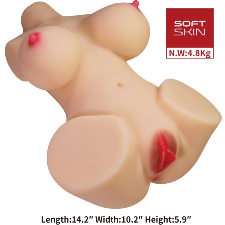 CRAZY BULL - EMMA TORSE FÉMININ RÉALISTE VAGIN ET ANAL 4,8 KG