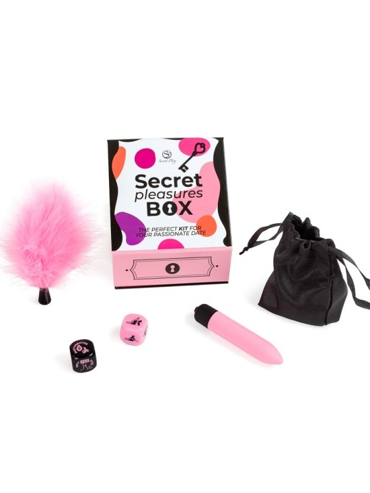 SECRET PLAY - PLEASURES BOX PER COPPIE: DADI + PROIETTILE VIBRANTE + P