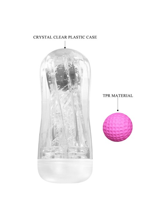 PRETTY LOVE - COPO DE MASTURBAÇÃO TEXTURIZADO 360º TRANSPARENTE