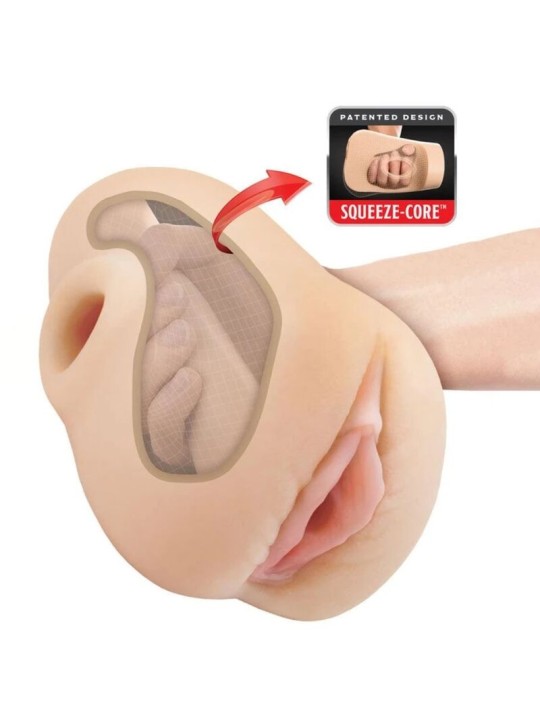 PDX PLUS - REALISTISCHE VAGINA PUSSY POUNDER SQUEEZE STROKER 18 CM