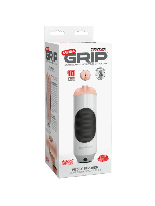 EXTREME TOYZ - PIPEDREAM MEGA GRIP VAGINA MASTURBATOR VIBRATOR