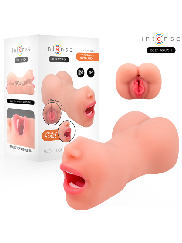 INTENSE DEEP TOUCH - MASTURBATORE RILEY A DOPPIA BOCCA E VAGINA