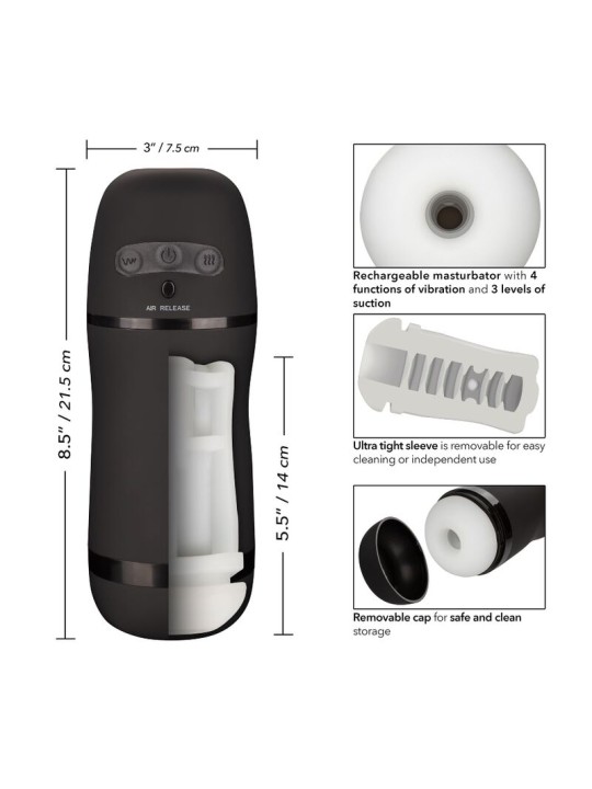 CALEXOTICS - OPTIMUM POWER VIBRATING SUCTION MASTURBATOR
