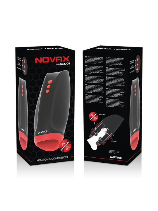JAMYJOB - NOVAX MASTURBADOR CON VIBRACIÓN Y COMPRESIÓN