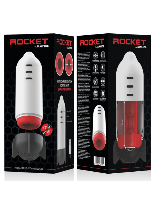 JAMYJOB - ROCKET MASTURBATOR TECNOLOGIA DI COMPRESSIONE MORBIDA E VIBR