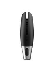 SATISFYER - POWER MASTURBATOR NEGRO Y PLATA
