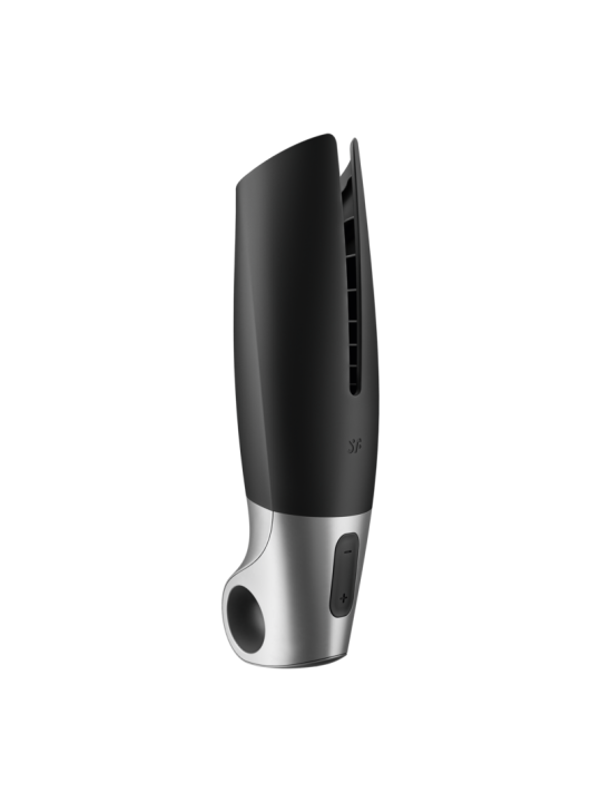 SATISFYER - POWER MASTURBATOR ZWART EN ZILVER