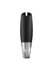 SATISFYER - POWER MASTURBATOR NEGRO Y PLATA