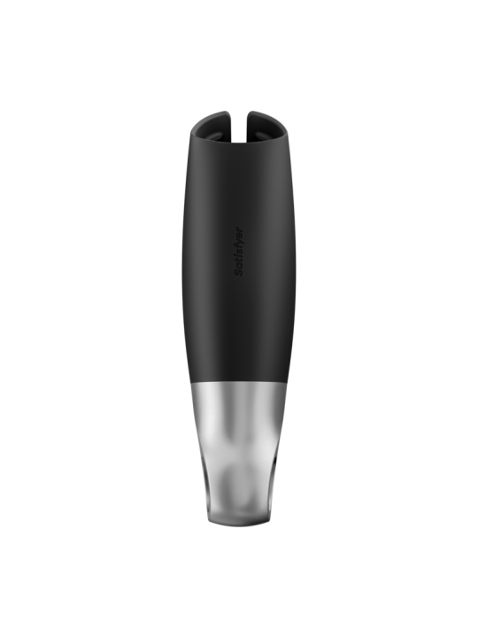 SATISFYER - POWER MASTURBATOR ZWART EN ZILVER