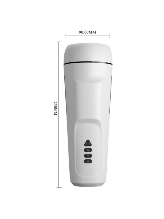 PRETTY LOVE - MASTURBADOR MASCULINO VIBRANTE SIENNA COM VOZ E SUCÇÃO