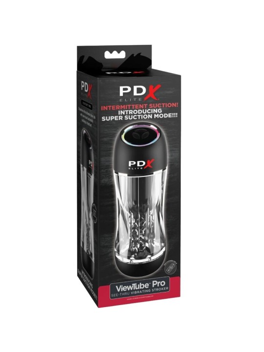 PDX ELITE - STROKER VIEWTUBE PRO VIBRATOR TRANSPARENT