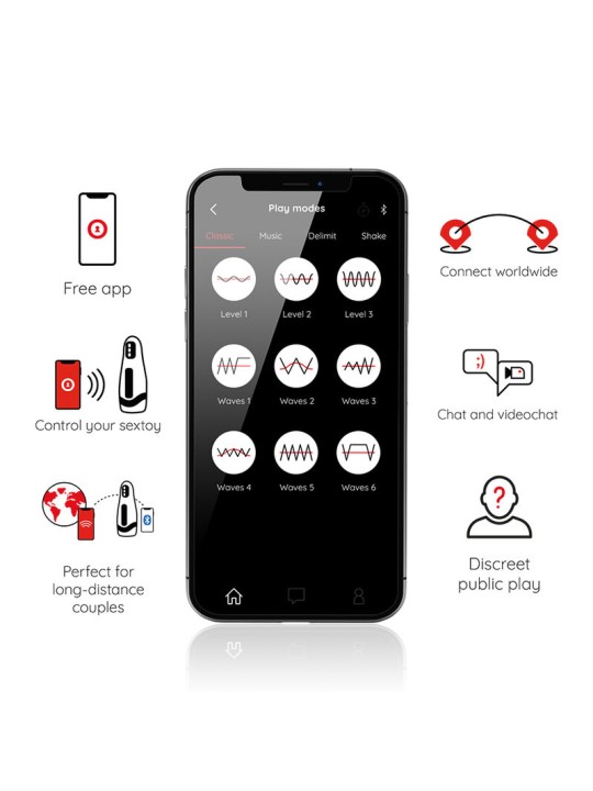 ONINDER - MASTURBATEUR RECHARGEABLE POUR HOMME SEOUL 10 VITESSES - APP
