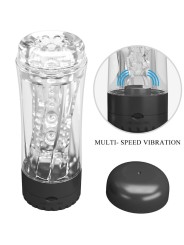 PRETTY LOVE - TAMARA MALE MASTURBATOR MULTI-SPEED VIBRATOR BLACK
