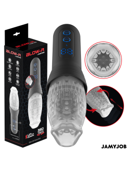 JAMYJOB - BLOW-R MASTURBATOR MET STUW- EN ROTATIEBEWEGING