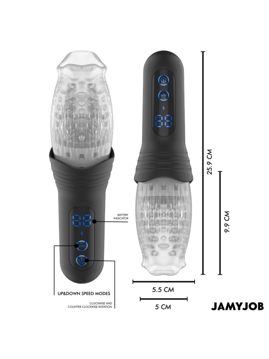 JAMYJOB - BLOW-R MASTURBATOR MIT STOSS- UND ROTATIONSFUNKTION