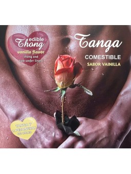 HOTFLOWERS - TANGA HOMEM + 2 BICOS WAFER BAUNILHA /es/pt/en/fr/it/