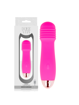 DOLCE VITA - VIBRADOR RECARGABLE THREE ROSA 7 VELOCIDADES