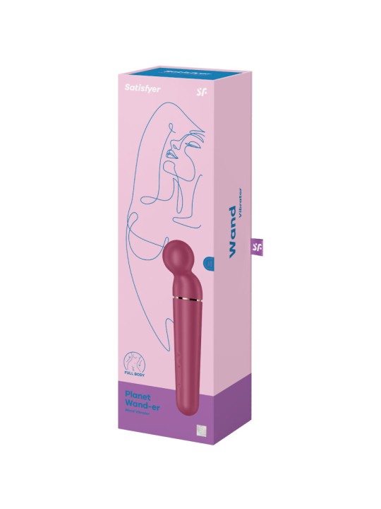 SATISFYER - PLANET WAND-ER VIBRERENDE MASSAGER BERRY