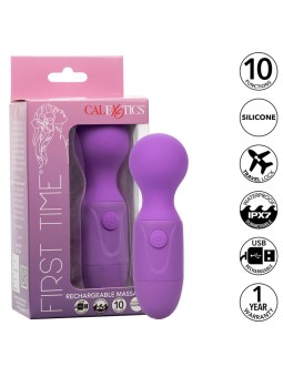 CALEXOTICS - FIRST TIME MASAJEADOR RECARGABLE 10 VIBRACIONES VIOLETA