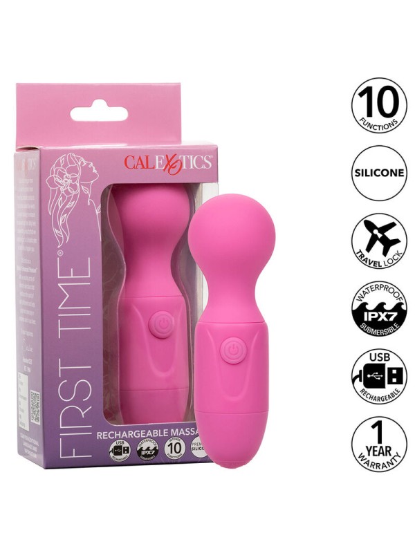 CALEXOTICS - FIRST TIME MASSEUR RECHARGEABLE 10 VIBRATIONS ROSE