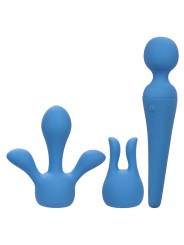 CALEXOTICS - COUTURE KIT VIBRATOR WAND 10 VIBRATIES BLAUW