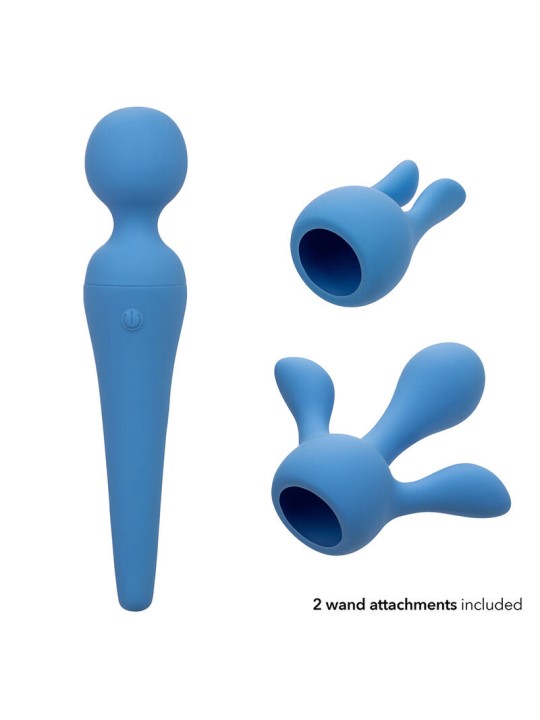 CALEXOTICS - COUTURE KIT VIBRATOR WAND 10 VIBRATIES BLAUW