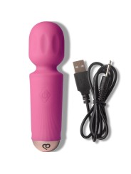 ROCKS-OFF - MINI RECHARGEABLE WAND 16 FUNCTIONS PEONY PINK