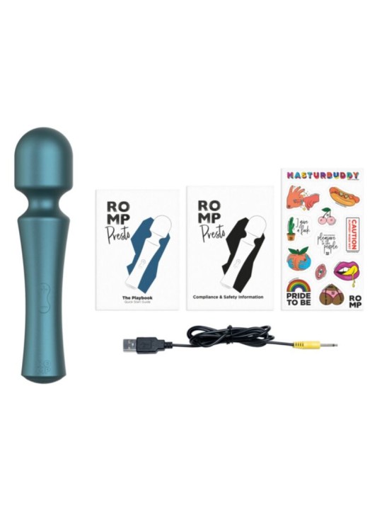 ROMP - PRESTO MINI WAND VIBRADOR CABEZAL FLEXIBLE VERDE