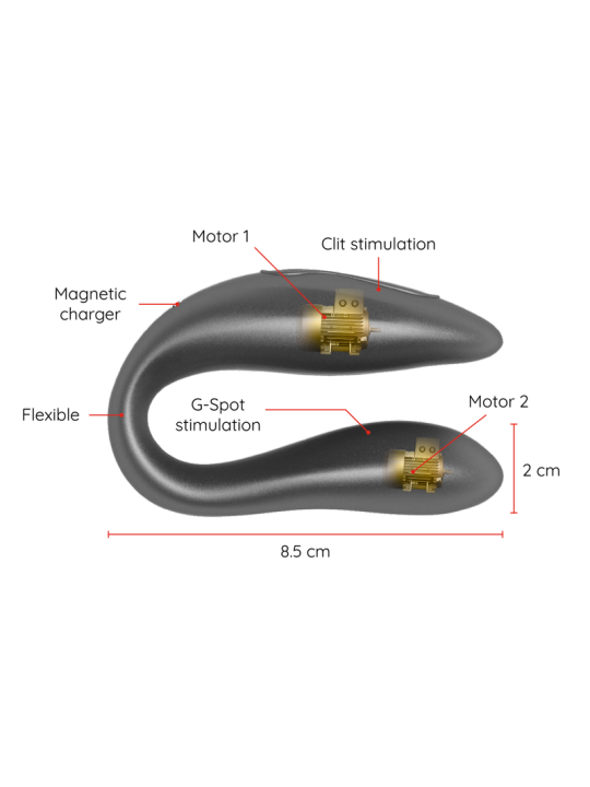 ONINDER - LISBOA BLACK G-POINT & CLITORIS STIMULATOR - FREE APP