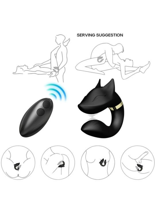 ARMONY - FOX VIBRATOR VOOR STELLEN AFSTANDSBEDIENING ZWART