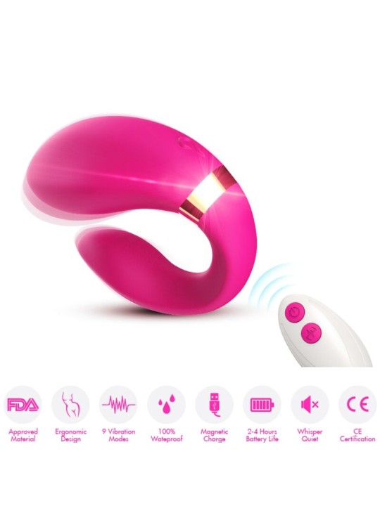 ARMONY - CRESCENT VIBRATOR PAAR AFSTANDSBEDIENING FUCHSIA