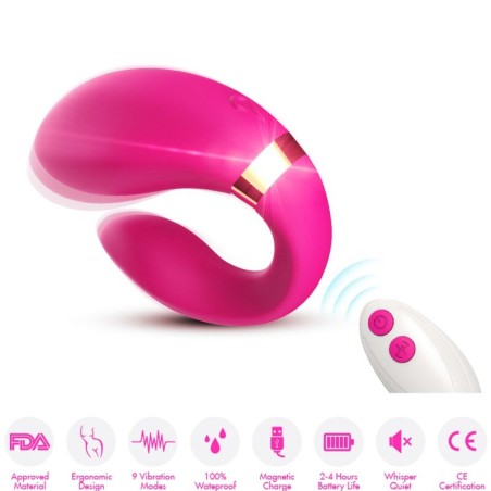 ARMONY - CRESCENT VIBRATOR PAAR AFSTANDSBEDIENING FUCHSIA