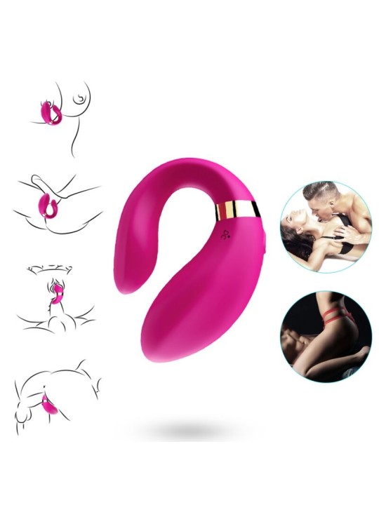 ARMONY - CRESCENT VIBRATOR PAAR AFSTANDSBEDIENING FUCHSIA