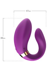 ARMONY - CRESCENT VIBRATOR FOR COUPLES REMOTE CONTROL PURPLE