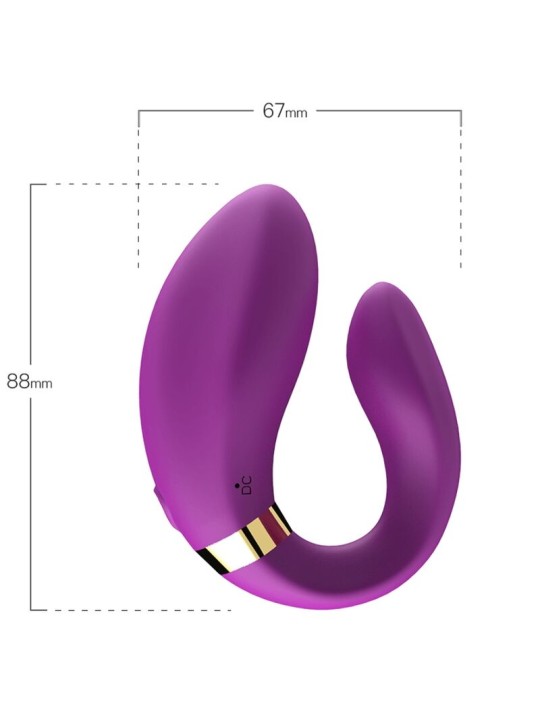 ARMONY - CRESCENT VIBRATOR FOR COUPLES REMOTE CONTROL PURPLE