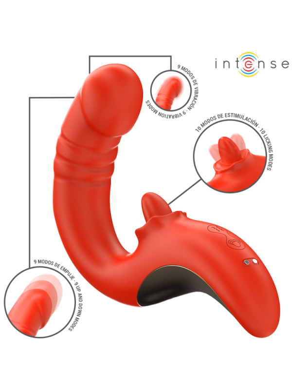 INTENSE - PAULINA VIBRATOR EN STIMULATOR IN U-VORM ROOD