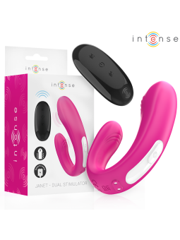 INTENSE - JANET DUAL STIMOLATORE E VIBRATORE A FORMA DI U CON TELECOMA