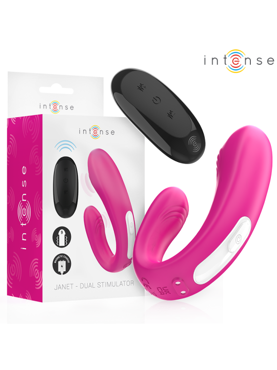 INTENSE - JANET DOPPELTER U-FÖRMIGER STIMULATOR UND VIBRATOR MIT FERNB