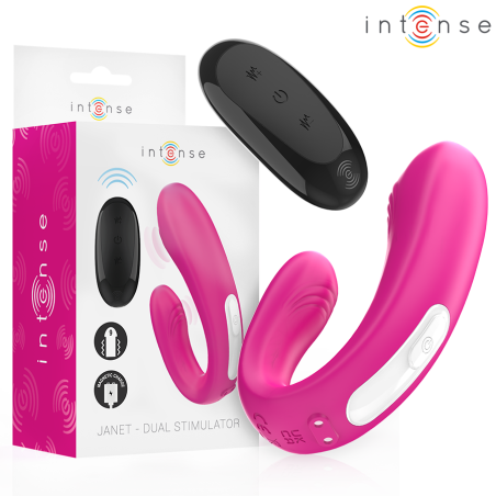 INTENSE - JANET DOPPELTER U-FÖRMIGER STIMULATOR UND VIBRATOR MIT FERNB