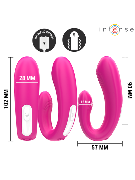 INTENSE - JANET DUAL U-SHAPED STIMULATOR AND VIBRATOR WITH REMOTE CONT