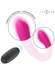 INTENSE - JANET DOUBLE STIMULATEUR ET VIBRATEUR EN U AVEC TÉLÉCOMMANDE