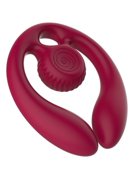 SNAIL VIBE - GIZI DÚO ESTIMULADOR DE PAREJAS CONTROL REMOTO BURDEOS