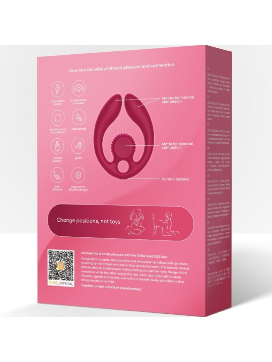 SNAIL VIBE - GIZI DUO STEL STIMULATOR AFSTANDSBEDIENING BOURGONDIË