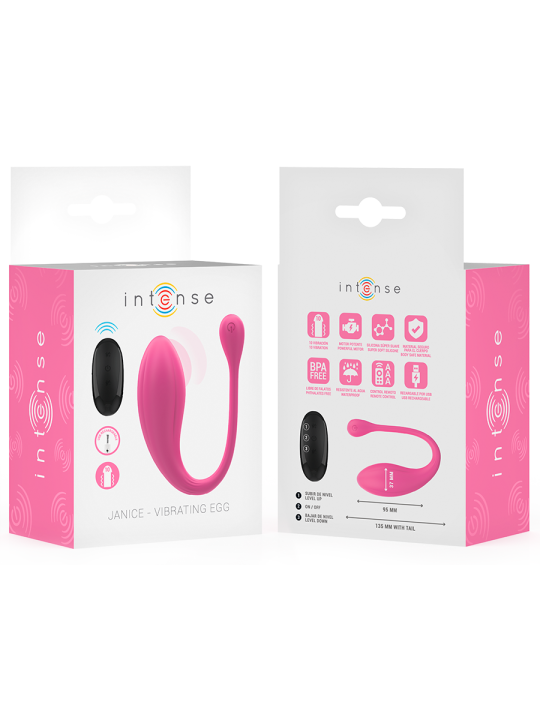 INTENSE - JANICE U VIBRATOR DUBBELE STIMULATIE 10 VIBRATIES ROZE AFSTA