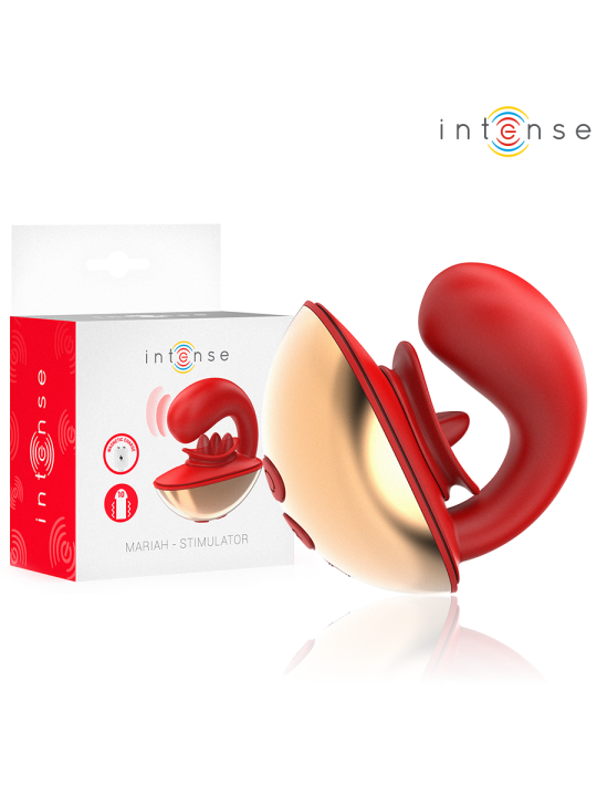 INTENSE - MARIAH VIBRATOR & STIMULATOR IN U-FORM 10 VIBRATIONEN ROT